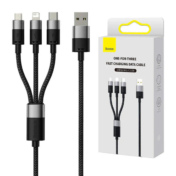 Câble USB 3 en 1 ultra-rapide | Baseus StarSpeed ​​​​3,5 A