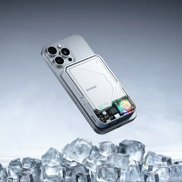 Batterie externe sans fil avec refroidissement actif | Sharge IceMag Qi-2